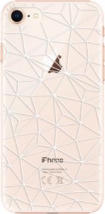 Plastové pouzdro iSaprio - Abstract Triangles 03 - white - iPhone 8