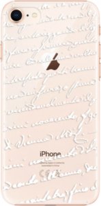 Plastové pouzdro iSaprio - Handwriting 01 - white - iPhone 8