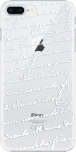 Plastové pouzdro iSaprio - Handwriting 01 - white - iPhone 8 Plus