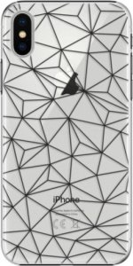 Plastové pouzdro iSaprio - Abstract Triangles 03 - black - iPhone X