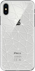 Plastové pouzdro iSaprio - Abstract Triangles 03 - white - iPhone X