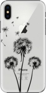 Plastové pouzdro iSaprio - Three Dandelions - black - iPhone X