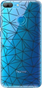 Plastové pouzdro iSaprio - Abstract Triangles 03 - black - Huawei Honor 9 Lite