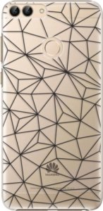 Plastové pouzdro iSaprio - Abstract Triangles 03 - black - Huawei P Smart