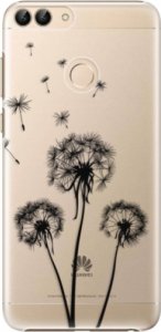 Plastové pouzdro iSaprio - Three Dandelions - black - Huawei P Smart