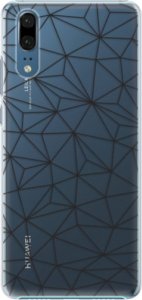Plastové pouzdro iSaprio - Abstract Triangles 03 - black - Huawei P20