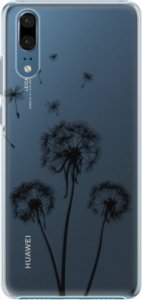 Plastové pouzdro iSaprio - Three Dandelions - black - Huawei P20