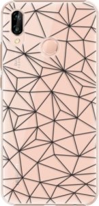 Plastové pouzdro iSaprio - Abstract Triangles 03 - black - Huawei P20 Lite