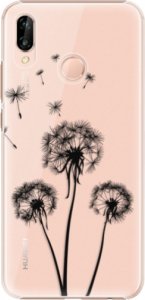 Plastové pouzdro iSaprio - Three Dandelions - black - Huawei P20 Lite