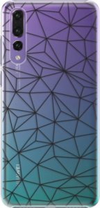 Plastové pouzdro iSaprio - Abstract Triangles 03 - black - Huawei P20 Pro