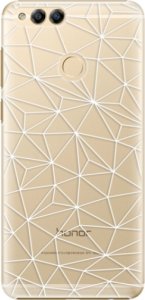 Plastové pouzdro iSaprio - Abstract Triangles 03 - white - Huawei Honor 7X
