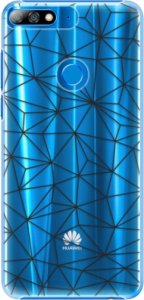 Plastové pouzdro iSaprio - Abstract Triangles 03 - black - Huawei Y7 Prime 2018
