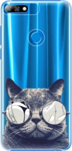 Plastové pouzdro iSaprio - Crazy Cat 01 - Huawei Y7 Prime 2018
