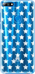 Plastové pouzdro iSaprio - Stars Pattern - white - Huawei Y7 Prime 2018