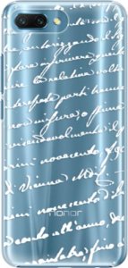 Plastové pouzdro iSaprio - Handwriting 01 - white - Huawei Honor 10