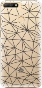 Plastové pouzdro iSaprio - Abstract Triangles 03 - black - Huawei Y6 Prime 2018