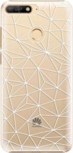 Plastové pouzdro iSaprio - Abstract Triangles 03 - white - Huawei Y6 Prime 2018