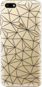 Plastové pouzdro iSaprio - Abstract Triangles 03 - black - Huawei Y5 2018