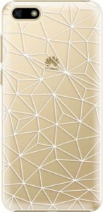Plastové pouzdro iSaprio - Abstract Triangles 03 - white - Huawei Y5 2018