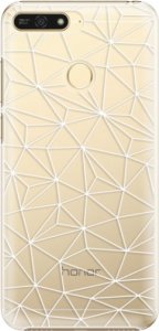Plastové pouzdro iSaprio - Abstract Triangles 03 - white - Huawei Honor 7A