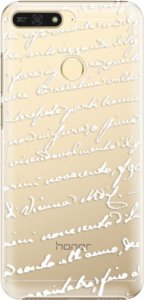 Plastové pouzdro iSaprio - Handwriting 01 - white - Huawei Honor 7A