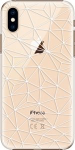 Plastové pouzdro iSaprio - Abstract Triangles 03 - white - iPhone XS