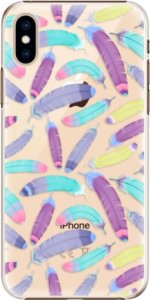 Plastové pouzdro iSaprio - Feather Pattern 01 - iPhone XS
