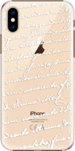 Plastové pouzdro iSaprio - Handwriting 01 - white - iPhone XS