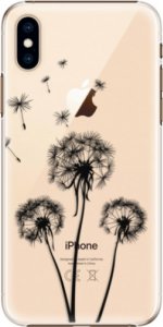 Plastové pouzdro iSaprio - Three Dandelions - black - iPhone XS
