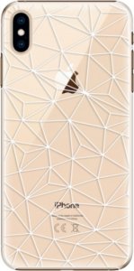 Plastové pouzdro iSaprio - Abstract Triangles 03 - white - iPhone XS Max