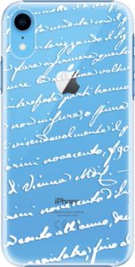 Plastové pouzdro iSaprio - Handwriting 01 - white - iPhone XR