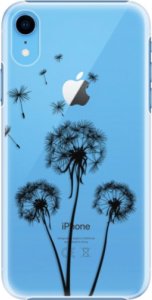 Plastové pouzdro iSaprio - Three Dandelions - black - iPhone XR