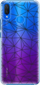 Plastové pouzdro iSaprio - Abstract Triangles 03 - black - Huawei Nova 3i