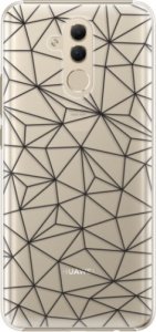 Plastové pouzdro iSaprio - Abstract Triangles 03 - black - Huawei Mate 20 Lite