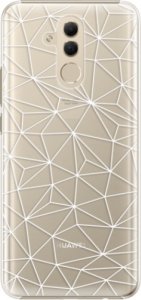 Plastové pouzdro iSaprio - Abstract Triangles 03 - white - Huawei Mate 20 Lite