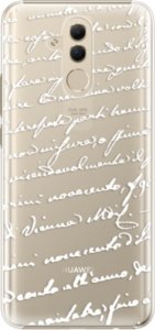 Plastové pouzdro iSaprio - Handwriting 01 - white - Huawei Mate 20 Lite
