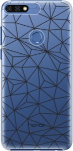 Plastové pouzdro iSaprio - Abstract Triangles 03 - black - Huawei Honor 7C