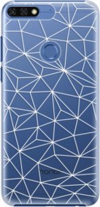 Plastové pouzdro iSaprio - Abstract Triangles 03 - white - Huawei Honor 7C