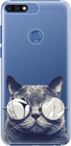 Plastové pouzdro iSaprio - Crazy Cat 01 - Huawei Honor 7C