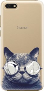 Plastové pouzdro iSaprio - Crazy Cat 01 - Huawei Honor 7S