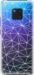 Plastové pouzdro iSaprio - Abstract Triangles 03 - white - Huawei Mate 20 Pro