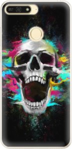 Silikonové pouzdro iSaprio - Skull in Colors - Huawei Honor 7A