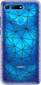 Plastové pouzdro iSaprio - Abstract Triangles 03 - black - Huawei Honor View 20