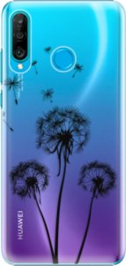 Plastové pouzdro iSaprio - Three Dandelions - black - Huawei P30 Lite
