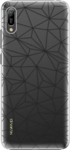 Plastové pouzdro iSaprio - Abstract Triangles 03 - black - Huawei Y6 2019