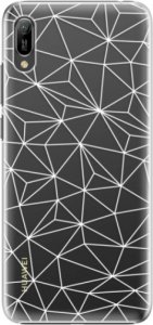 Plastové pouzdro iSaprio - Abstract Triangles 03 - white - Huawei Y6 2019