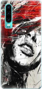 Odolné silikonové pouzdro iSaprio - Sketch Face - Huawei P30