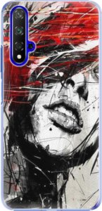 Plastové pouzdro iSaprio - Sketch Face - Huawei Honor 20