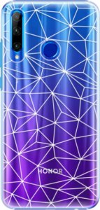 Plastové pouzdro iSaprio - Abstract Triangles 03 - white - Huawei Honor 20 Lite