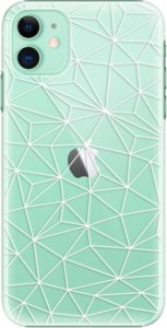 Plastové pouzdro iSaprio - Abstract Triangles 03 - white - iPhone 11